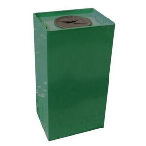 Kovový odpadkový koš Unobox na tříděný odpad, objem 100 l, zelený