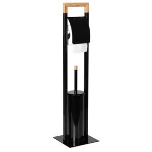 REA WC stojan Black/Bambus 390727 - FutuRetro