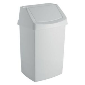 Plastový odpadkový koš Simple, objem 9 l, bílý