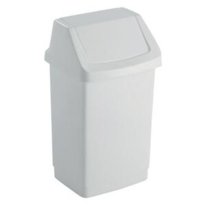 Plastový odpadkový koš Simple, objem 25 l, bílý