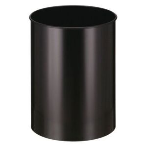 Kovový odpadkový koš Tube, objem 30 l, černý