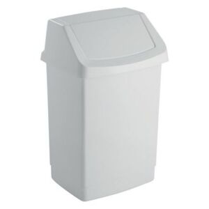 Plastový odpadkový koš Simple, objem 15 l, bílý