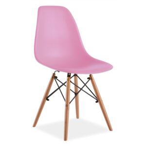 Jídelní židle - ENZO, různé barvy na výběr Sedák: růžový (plast)