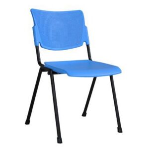 Plastová jídelní židle MIA Black, modrá