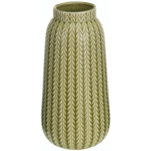 Porcelánová váza Knit světle zelená, 24,5 cm