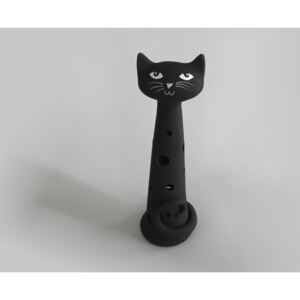 Keramika Andreas® Kočka Ágnes - malá na svíčku - černá