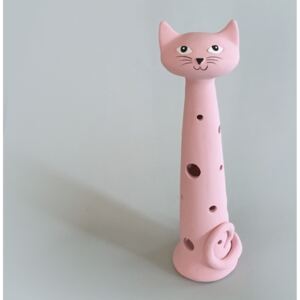 Keramika Andreas® Kočka Ágnes - velká na svíčku - růžová