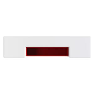 BRW Závěsná skřínka POSSI AIR SFW1K/4/16_II Barevné provedení: bílá + bílý lesk + červená