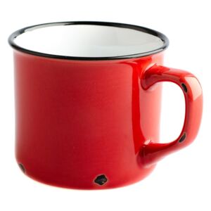 Červený keramický hrnek Dakls Story Time Over Tea, 230 ml