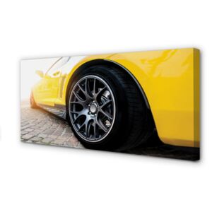 Obrazy na plátně žluté auto 125x50cm