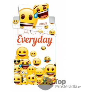 TOP Bavlněné povlečení 140x200+70x90 Emoji Smile Everyday