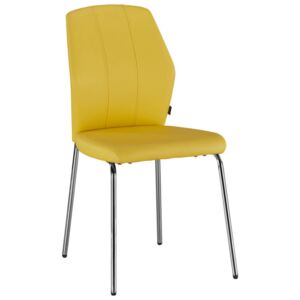 Carryhome Židle, žlutá, barvy chromu 47x90x58