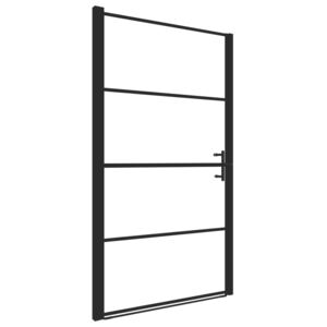 Sprchové dveře - matné tvrzené sklo - 81x195 cm | černé