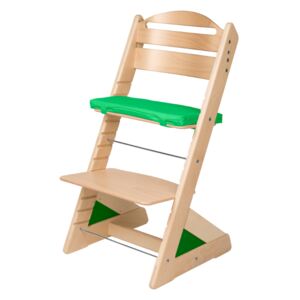 Dětská rostoucí židle Jitro Plus přírodní Barva volitelného klínu: Zelená