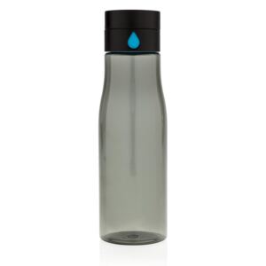 Láhev na sledování pitného režimu Aqua, XD Design, černá, 600 ml, P436.891