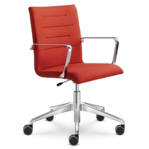 LD SEATING Kancelářská konferenční židle OSLO 227-F80-N0, kříž a područky bílé