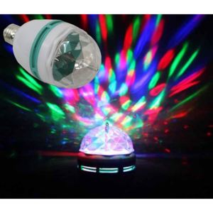 LED Light Disco LED žárovka E27, 3W (LED žárovka E27 rotační s měnitelným barevným spektrem)