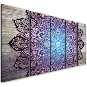 Obraz mandala na dřevě V (100x60 cm) - InSmile ®