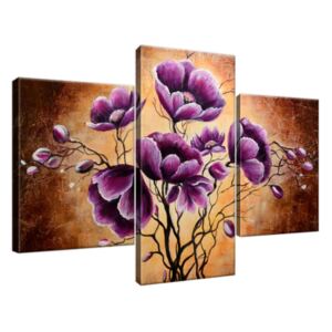Obraz na plátně Rostoucí fialové květy 90x60cm 1506A_3B