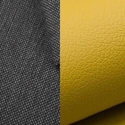 Rozkládací rohová sedačka FINLANDIA šedá / žlutá