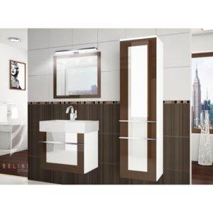Moderní stylová koupelnová sestava s led osvětlením ELEGANZA 2PRO + zrcadlo ZDARMA 92