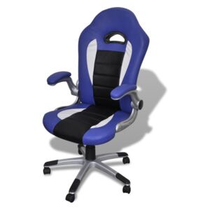 Kancelářská židle z umělé kůže s moderním designem | modrá