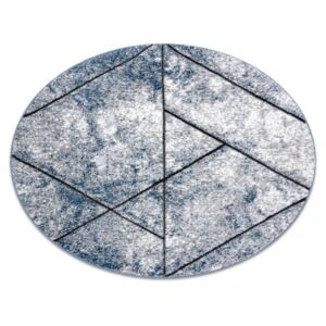 Moderní kulatý koberec COZY 8872 Kámen modrý Rozměr: průměr 120 cm