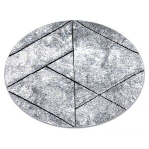 Moderní kulatý koberec COZY 8872 Kámen šedý / modrý Rozměr: průměr 160 cm