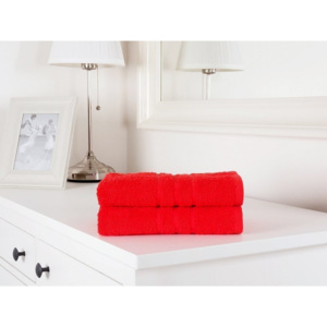 2x froté ručníky červené 50x100 Classic (450g/m2)