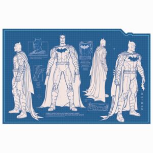 Umělecký tisk Batman - Batsuit blueprint