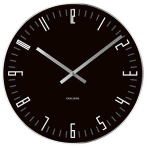 Stolní a nástěnné hodiny Glass black 17 cm černé - Karlsson
