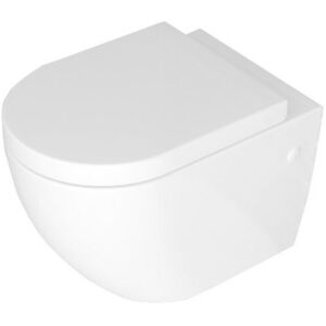 REA - Závěsná WC mísa včetně sedátka Carlo Mini Rimless ABS REA-C1000
