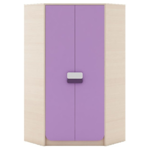 Dětská šatní skříň v dekoru dub kremona a lavenda ve fialové barvě typ G01 KN083