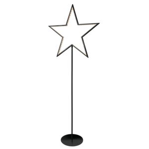 Dekorační světlo hvězda Lucy černá, výška 130 cm