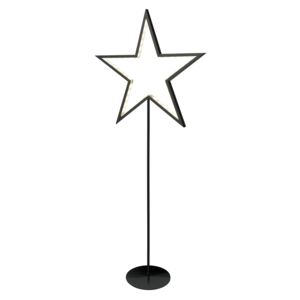 Dekorační světlo hvězda Lucy černá, výška 100 cm