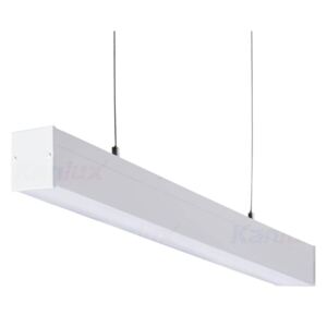 Závěsné osvětlení pro LED trubice T8 AMADEUS, 1xG13, 36W, 124x150x6cm, bílé, mikroprizmatický difuzo