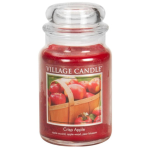 Village Candle Vonná svíčka ve skle Svěží jablko - Crisp Apple - 602g/170 hodin