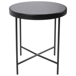 Černý příruční stolek Leitmotiv Smooth, 42,5 x 46 cm