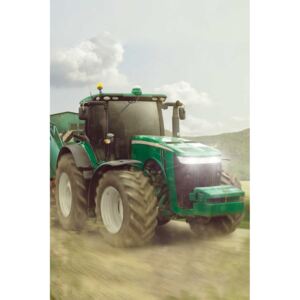 TP Fleecová deka 100x150 - Traktor green
