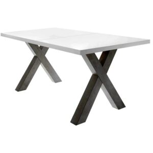 Jídelní stůl MISTER X bílá matná/grafitová