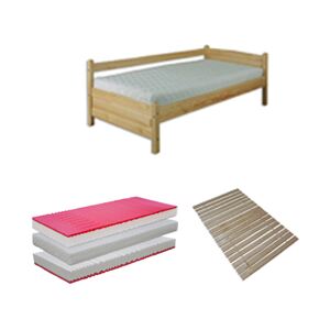 Akční set - postel s matrací Riviera a roštem 90x200 cm - borovice