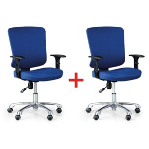 B2B Partner Kancelářská židle Hilsch 1+1 zdarma, modrá + Záruka 7 let
