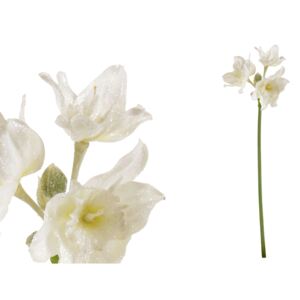 Amarylis, umělá květina, barva bílá ojíněná UKK260-WH