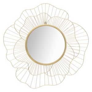 Zlaté nástěnné zrcadlo Mauro Ferretti Splash s kovovým rámem 82 cm