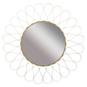 Zlaté nástěnné zrcadlo Mauro Ferretti Itos s kovovým rámem 89,5 cm