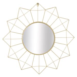 Zlaté nástěnné zrcadlo Mauro Ferretti Eye s kovovým rámem 60 cm