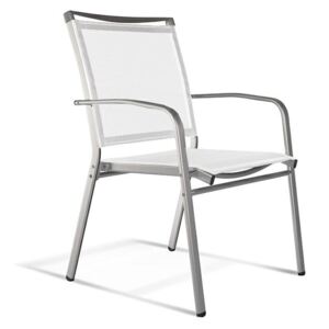 ŽidleLucca02bílá/chrom