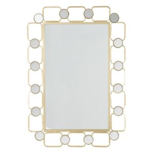 Zlaté nástěnné zrcadlo Mauro Ferretti Big chain 71x2x102 cm