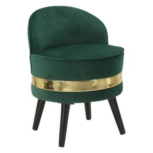Zelená sametová mini stolička Mauro Ferretti Faria 45x62 cm