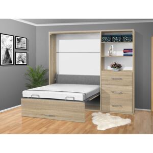 Nabytekmorava Výklopná postel VS 2054 P - 200x140 cm barva lamina: Dub sonoma 325, nosnost postele: standardní nosnost